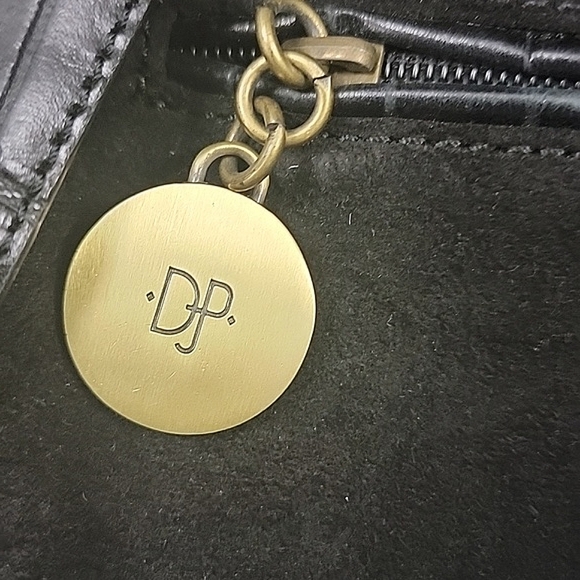 Donald J Pliner "Tahoe" Black Suede Leather Hobo Satchel Shoulder Bag - Picture 7 of 13